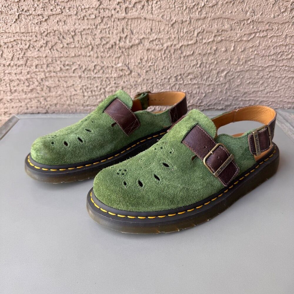 Dr. Martens Jorge Slingback Mules MIE England Desert Oasis Green Womens 8UK 10US